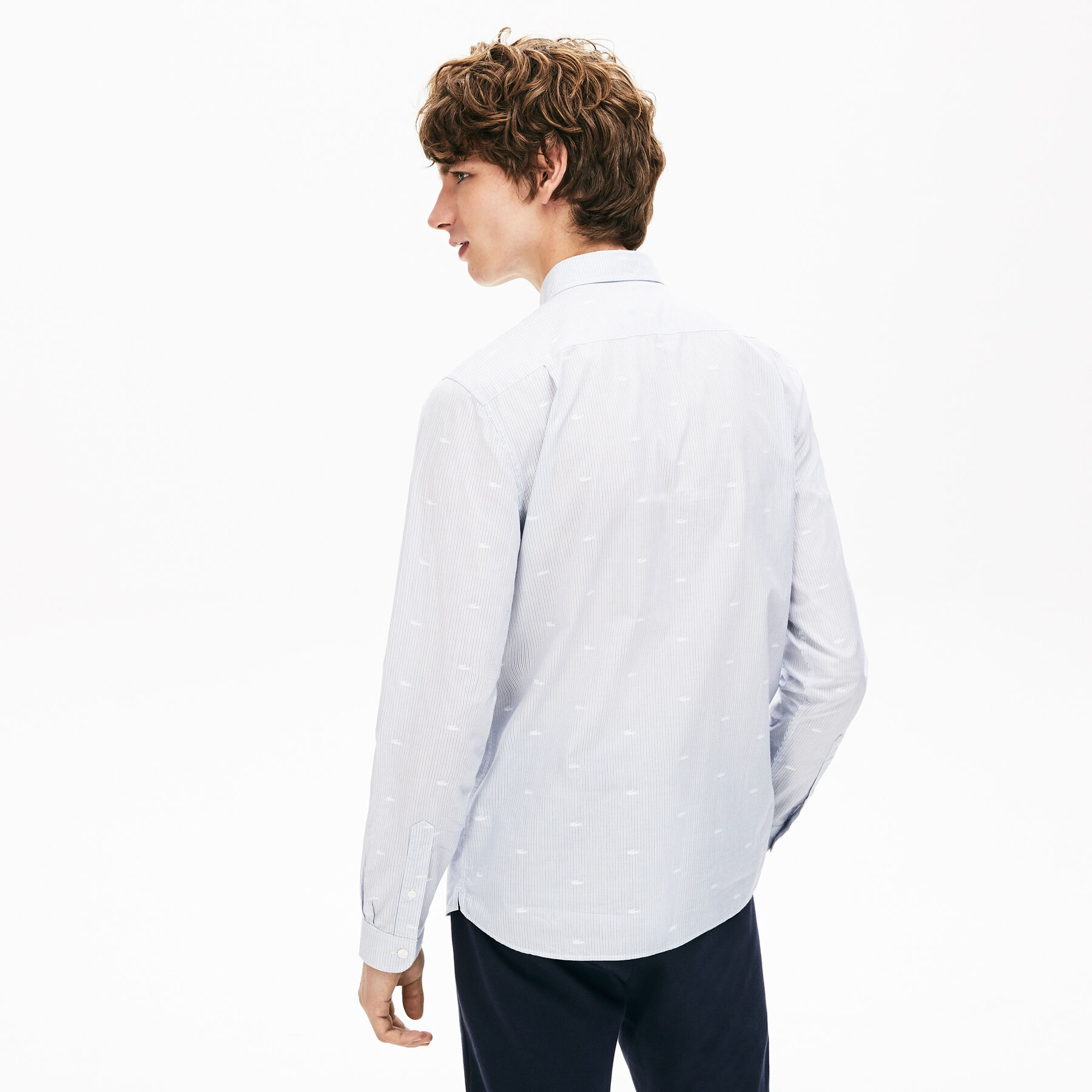 Men's Crocodile Print Poplin Shirt lacoste men s crocodile print poplin shirt