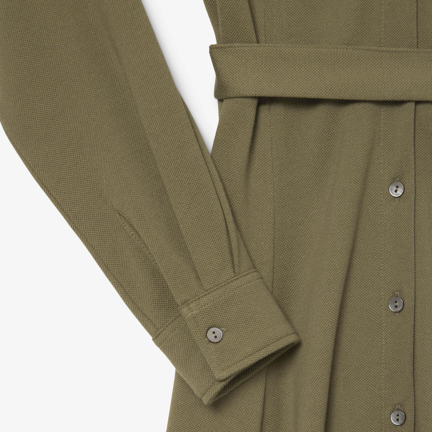 Polo Collar Belted Petit Pique Dress - EF5299-00-E9F