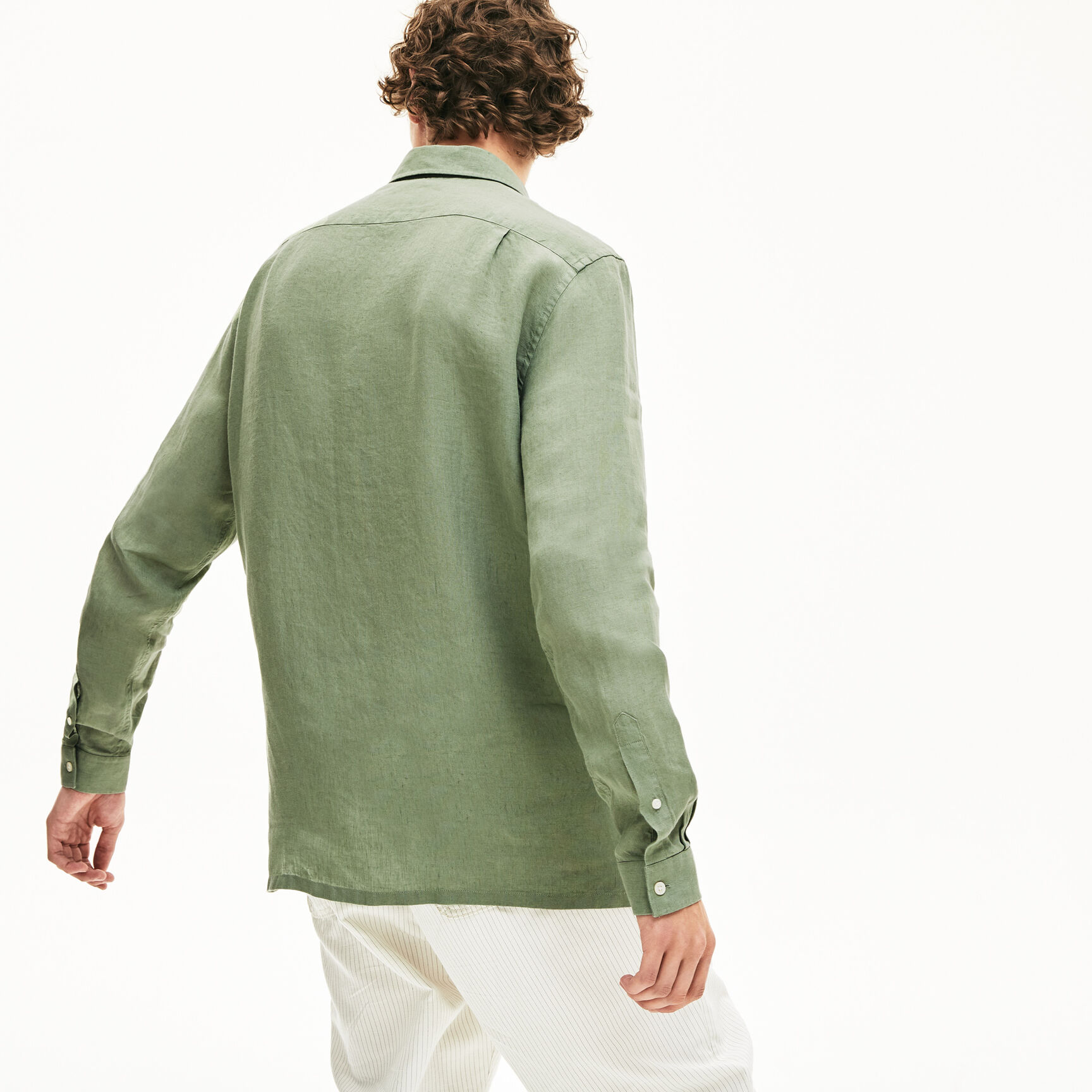 قميص كتان بقصة عادية للرجال قميص كتان بقصة عادية للرجال