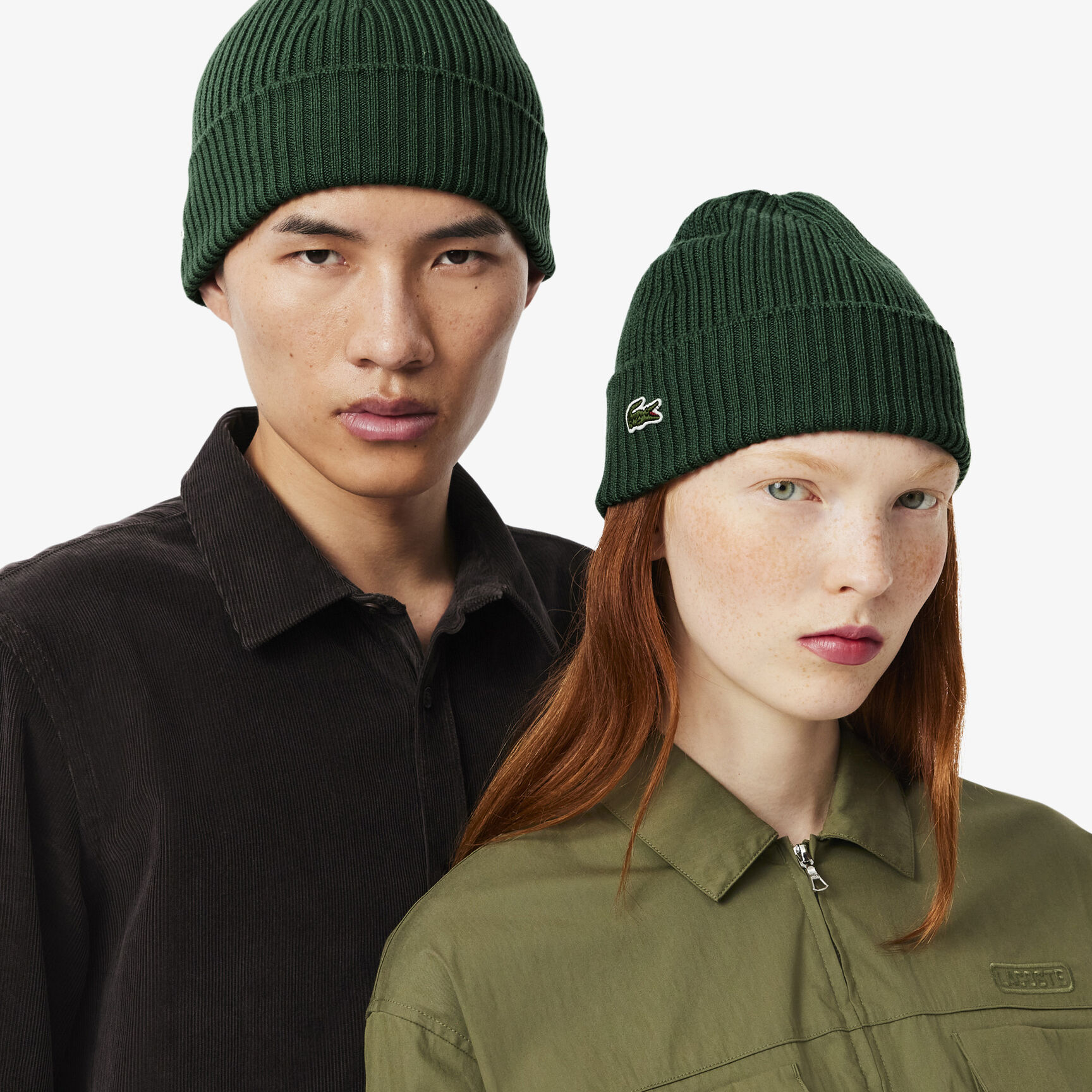 قبعة صوفية محبوكة مضلعة Rib Knit Brushed Wool Beanie - RB0001-00-132
