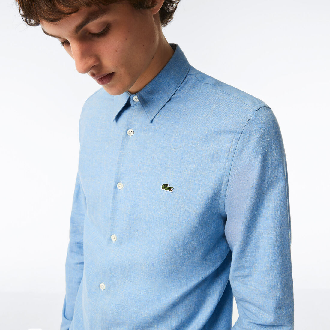 Men's Slim fit Cotton Chambray Shirt Men's Slim fit Cotton Chambray Shirt - CH2573-00-FV2