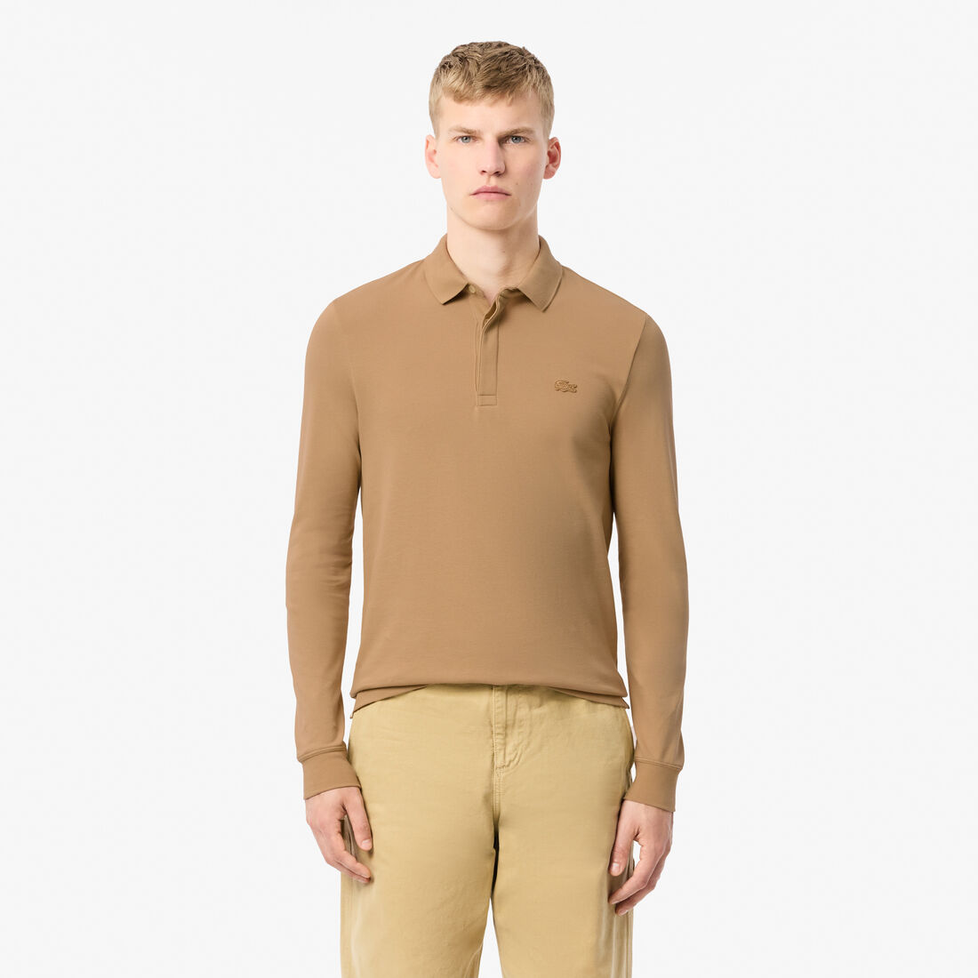 Smart Paris long sleeve stretch cotton Polo Shirt - PH2481-00-02S