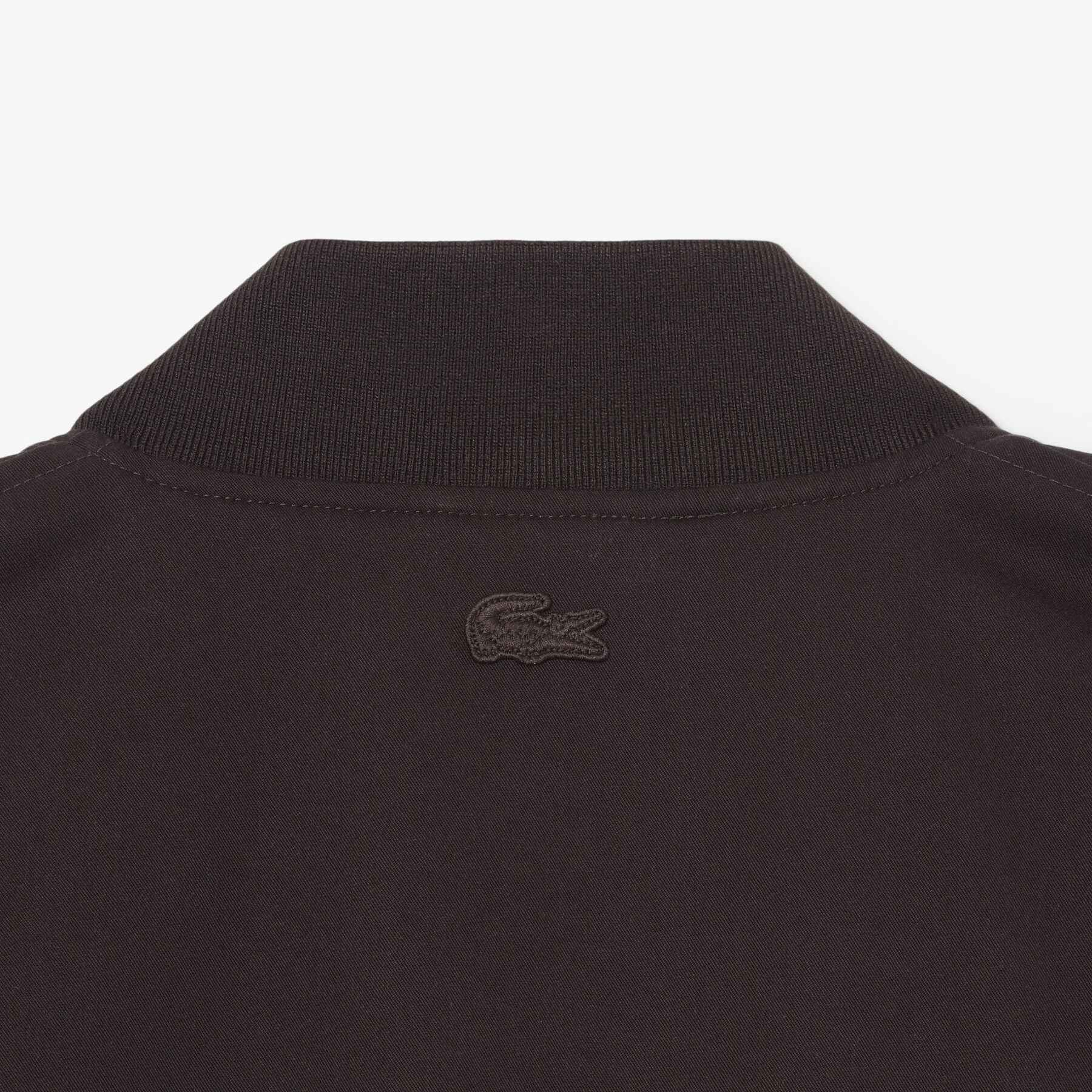 lacoste retro badge water repellent bomber jacket