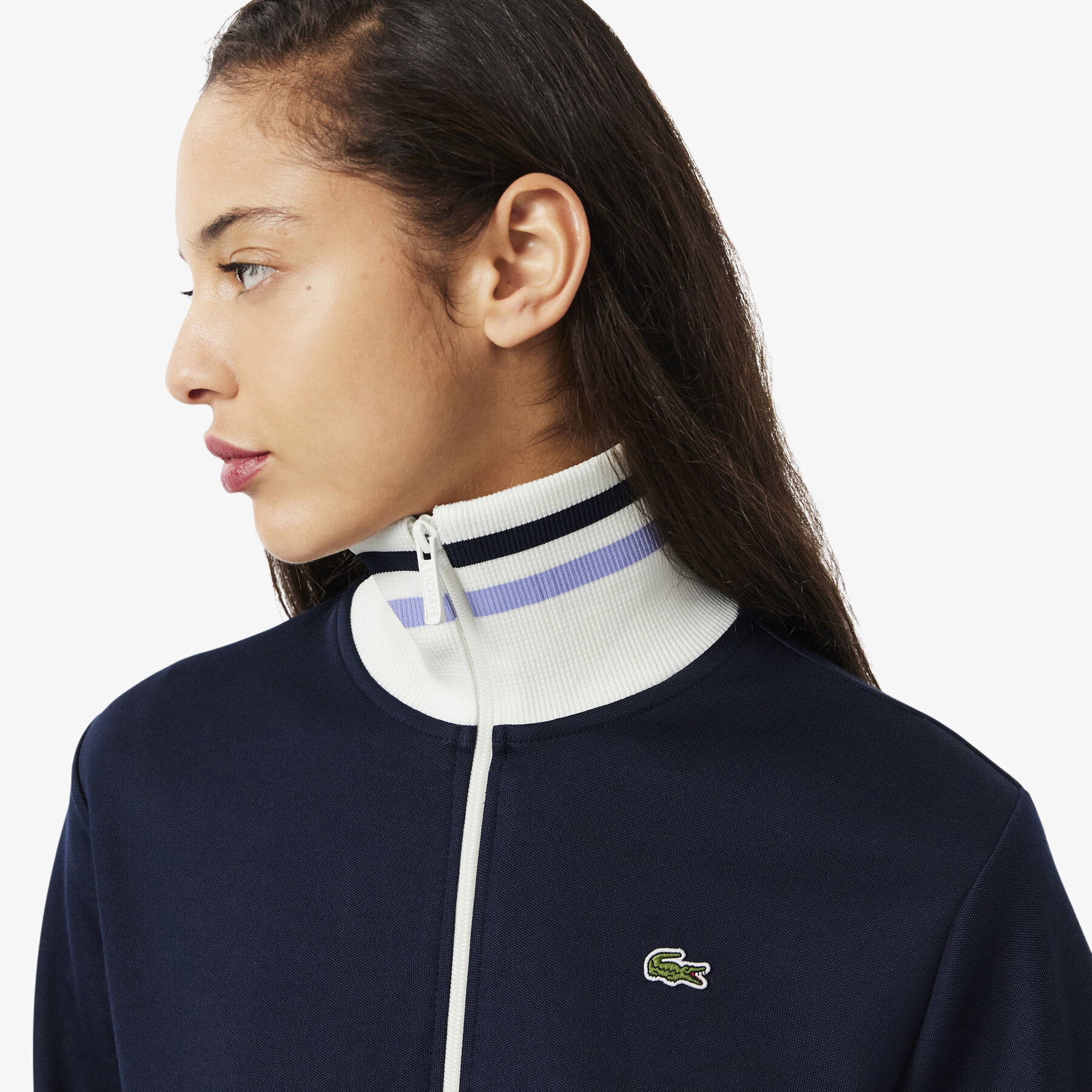 Zipped Stripe Accent Sweatshirt Zipped Stripe Accent Sweatshirt - SF5252-00-166