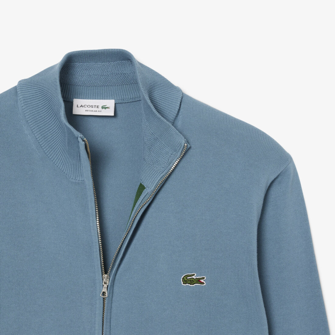 Zipped High Neck Cotton Sweater Zipped High Neck Cotton Sweater - AH1957-00-HD9