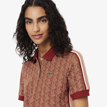 Slim Fit Monogram Jacquard Polo Shirt