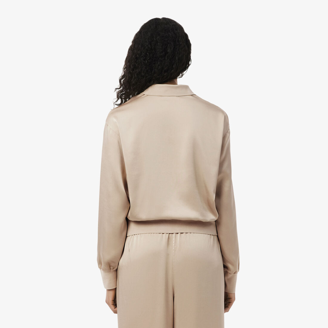 Relaxed Fit Satin Polo Shirt Relaxed Fit Satin Polo Shirt - CF9802-00-X6F