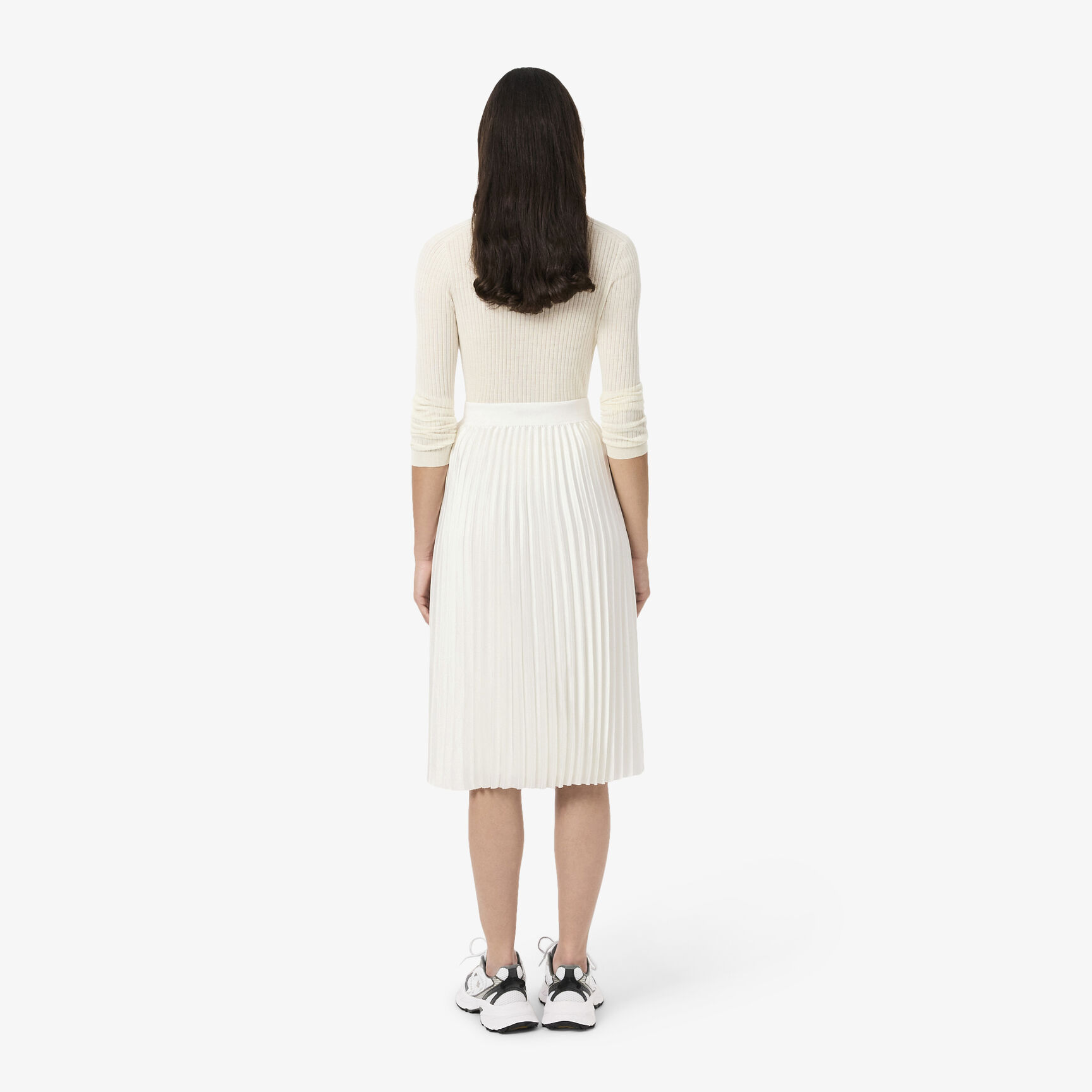 تنورة ميدي من الساتان المطوي Pleated Satin Midi Skirt - JF5605-00-70V
