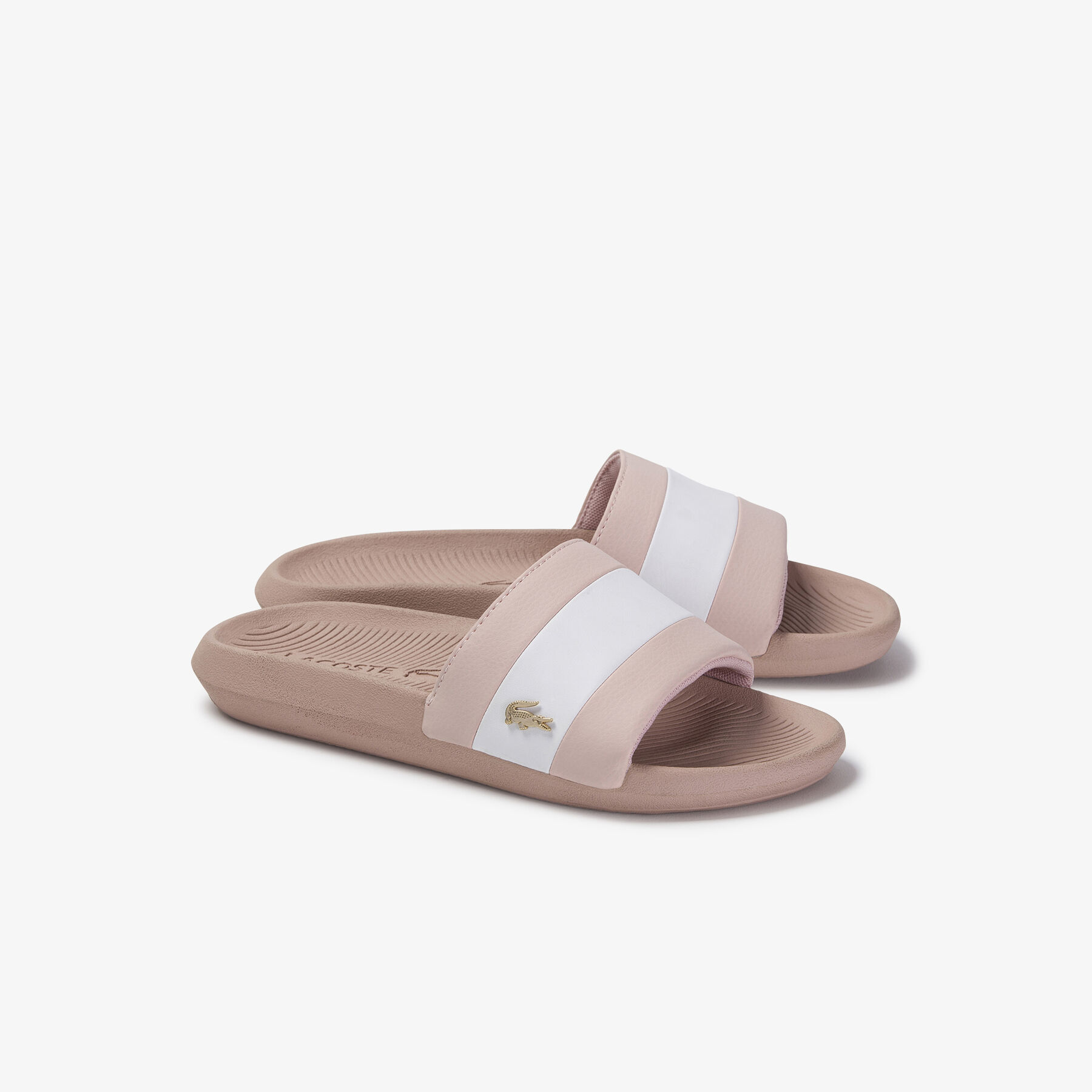 Women's Croco Metallic PU Slides lacoste women s croco metallic pu slides