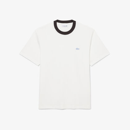 تيشيرت قطني كلاسيكي بقصة كلاسيكية وألوان متداخلة