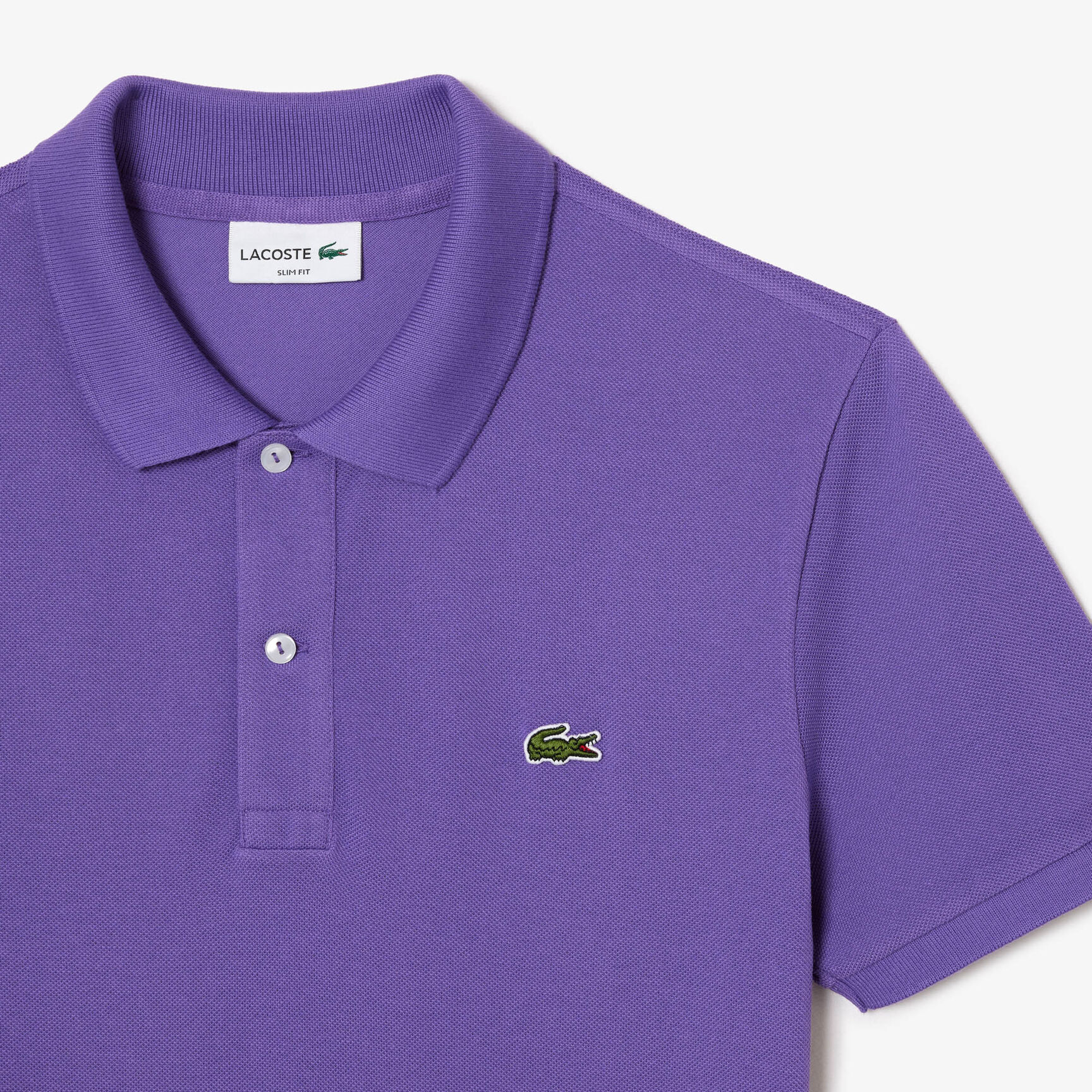 قميص بولو بيكيه بقصة ضيقة L.12.12 Original L.12.12 Slim Fit Petit Pique Cotton Polo Shirt - PH4012-00-SGI