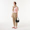 حقيبة لاكوست جلد بارز بتصميم مقوس للنساء Women's Lacoste Top Grain Leather Halfmoon Bag - NF4161GZ-000