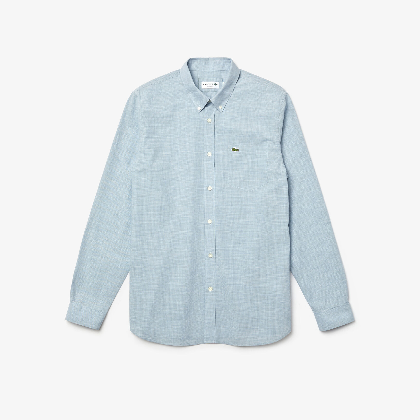 قميص قطن مع نقشة هاوندستوث صغيرة بقصة ضيقة للرجال قميص قطن مع نقشة هاوندستوث صغيرة بقصة ضيقة للرجال