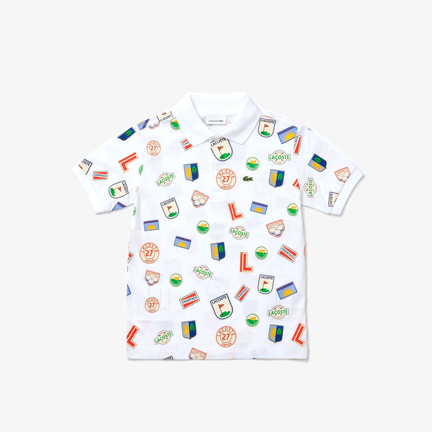 Boys’ Lacoste Badge Prints Cotton Piqué Polo Boys’ Lacoste Badge Prints Cotton Piqué Polo