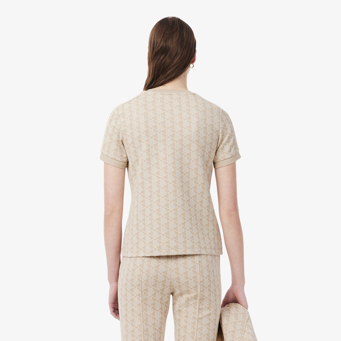 Slim Fit Monogram Jacquard T-shirt Slim Fit Monogram Jacquard T-shirt - TF3244-00-8GI