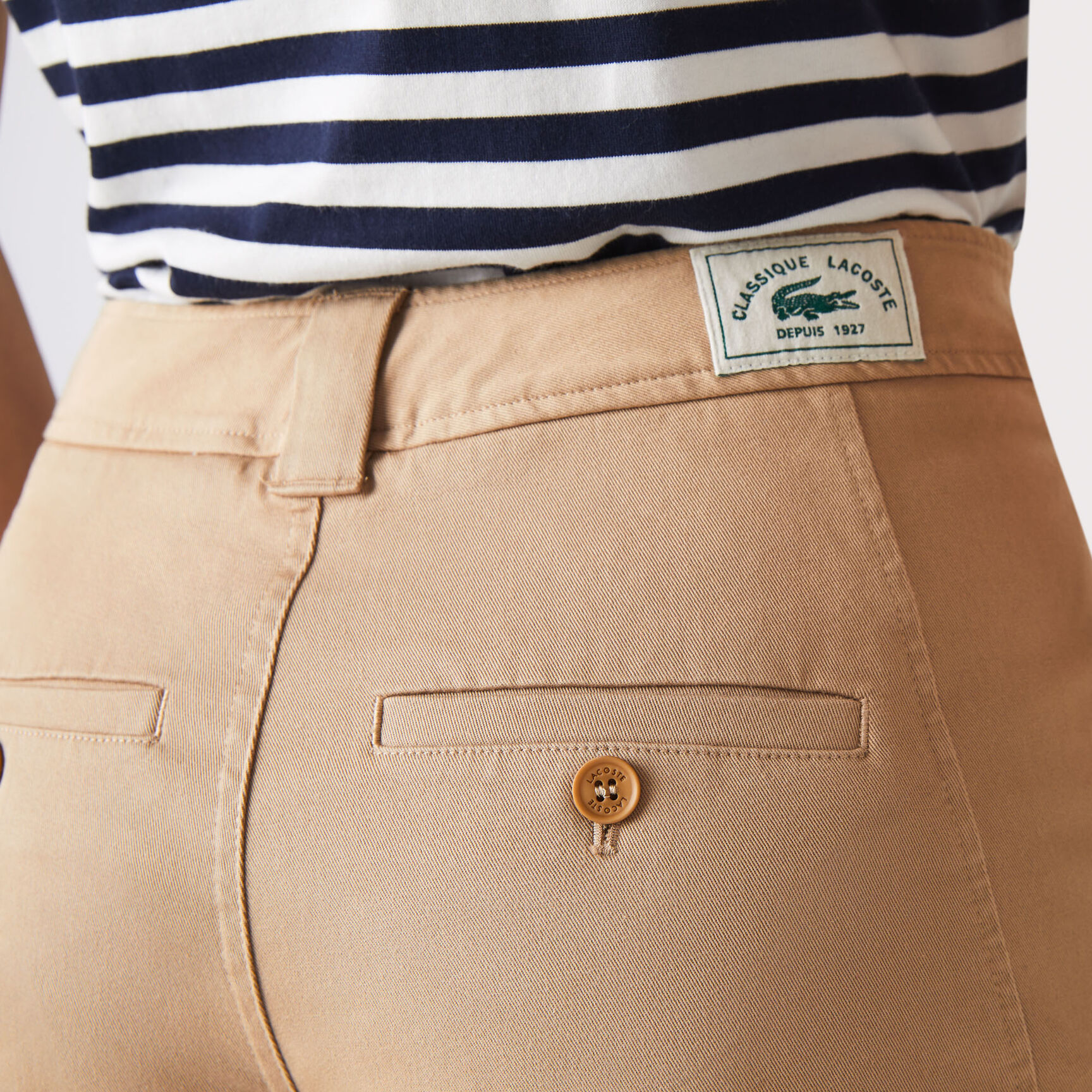 بنطال لاكوست قطن غابردين للنساء