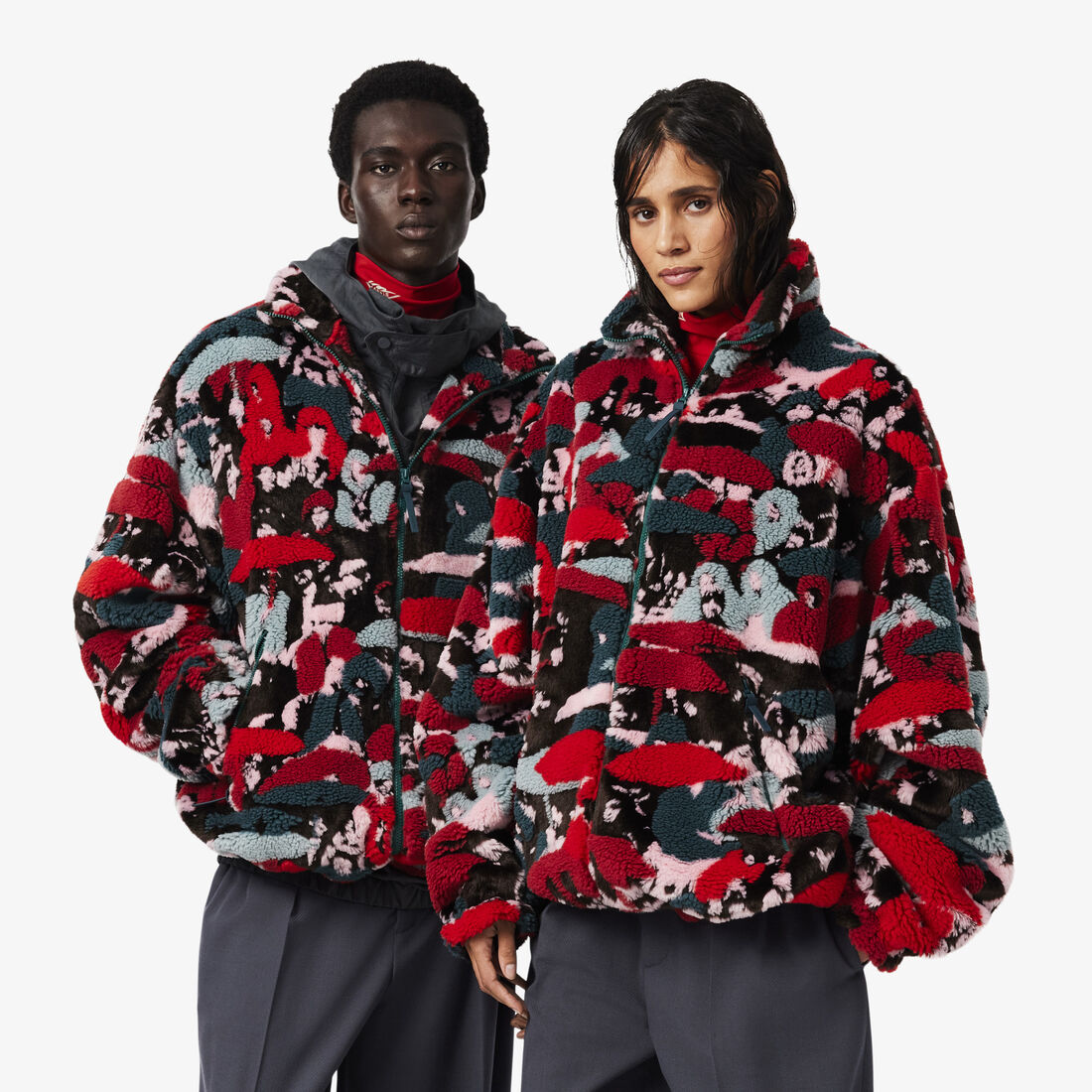 Runway Jacquard Sherpa Jacket lacoste runway jacquard sherpa jacket