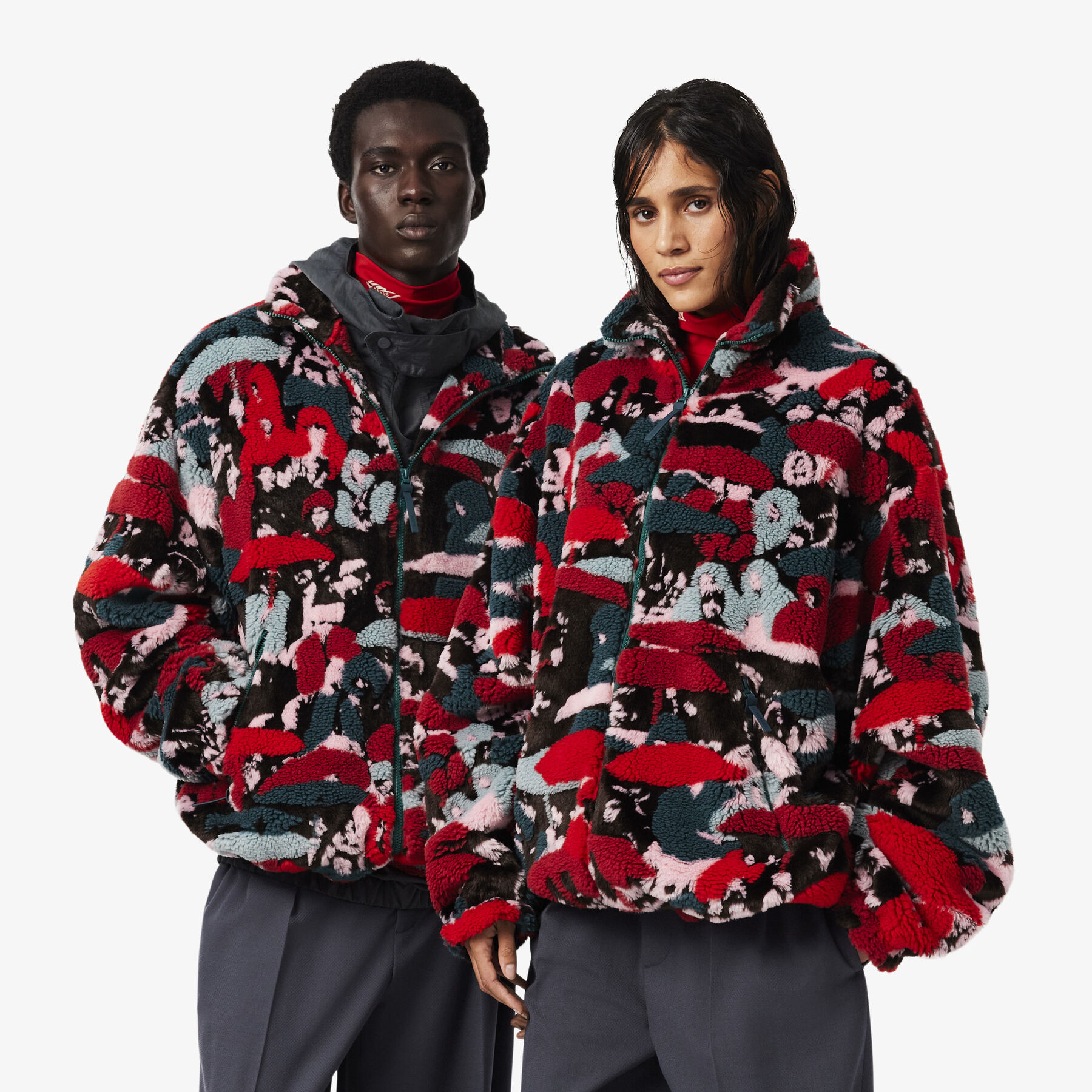 Runway Jacquard Sherpa Jacket lacoste runway jacquard sherpa jacket