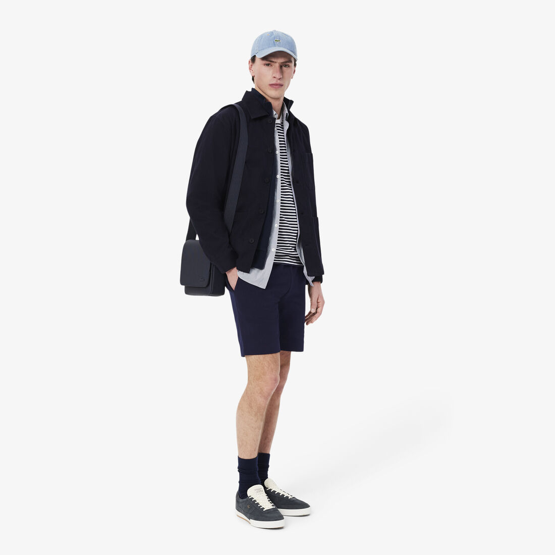 شورت صوف بقصّة عادية Men's Lacoste Organic Brushed Cotton Fleece Jogger Shorts - GH9627-00-166