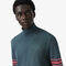 lacoste runway high neck striped jersey sweater
