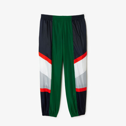 Mixed Material Colourblock Sportsuit Track Pants