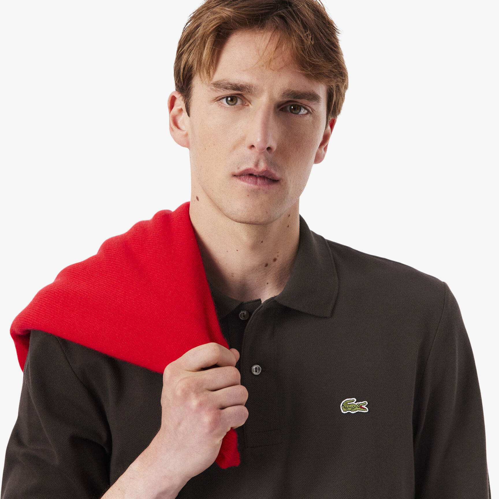 Classic Fit Long Sleeved L.12.12 Polo Shirt - L1312-00-SKB
