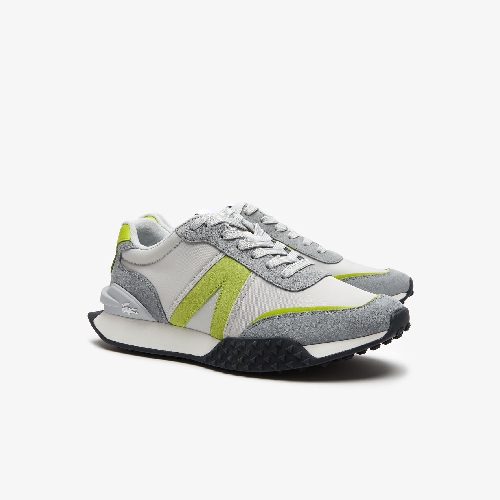 Men's Lacoste L-Spin Deluxe Leather Color Contrast Sneakers Men's Lacoste L-Spin Deluxe Leather Color Contrast Sneakers