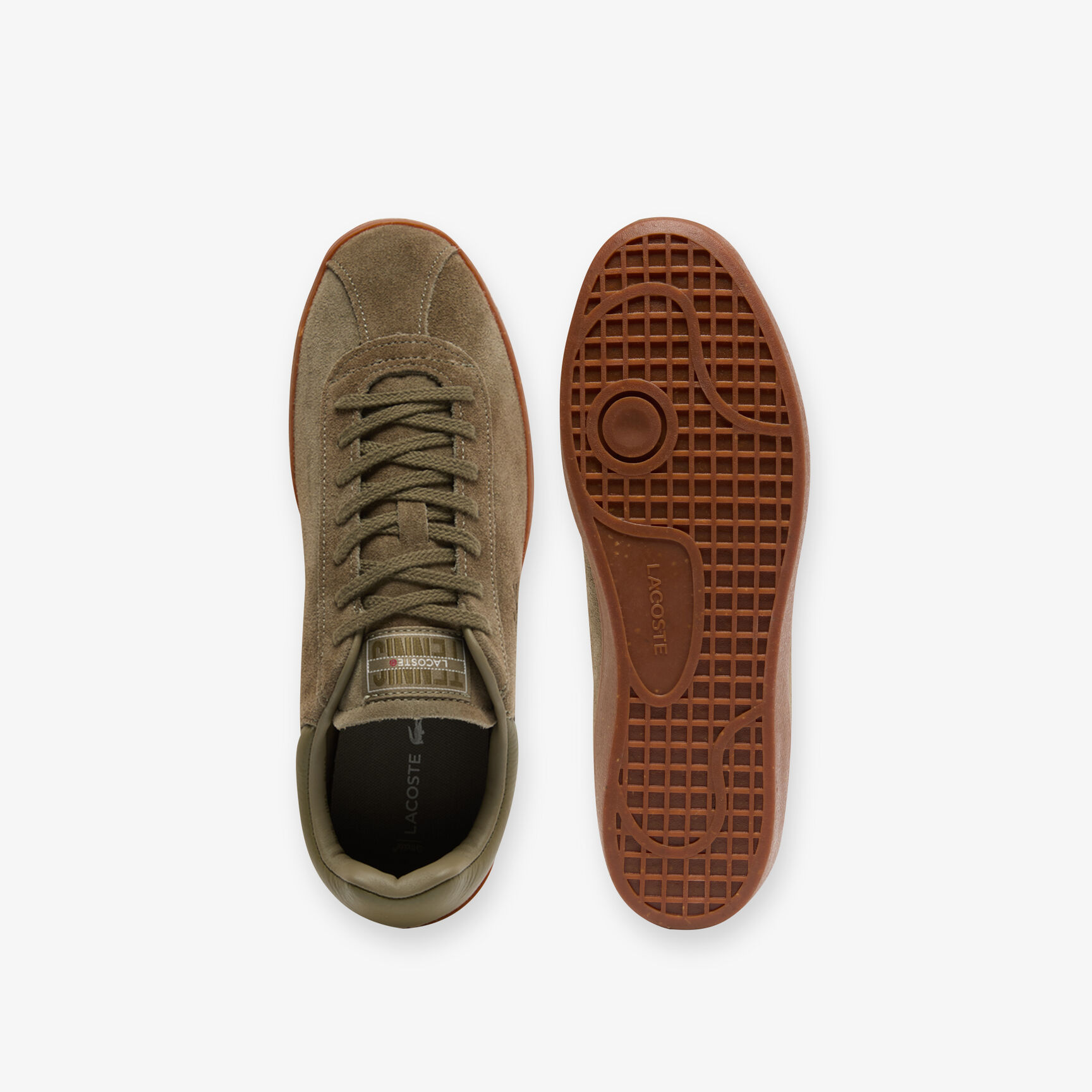 حذاء رياضي بيس شوت رجالي من جلد الغزال Men's Baseshot Suede Sneakers - 50SMA0022-KG9