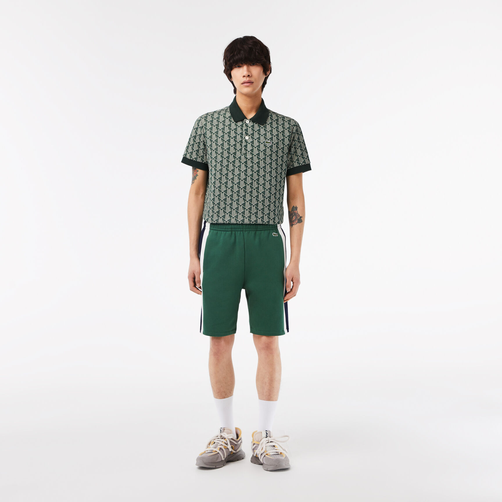 Men's Lacoste Brushed Fleece Colourblock Shorts Men's Lacoste Brushed Fleece Colourblock Shorts