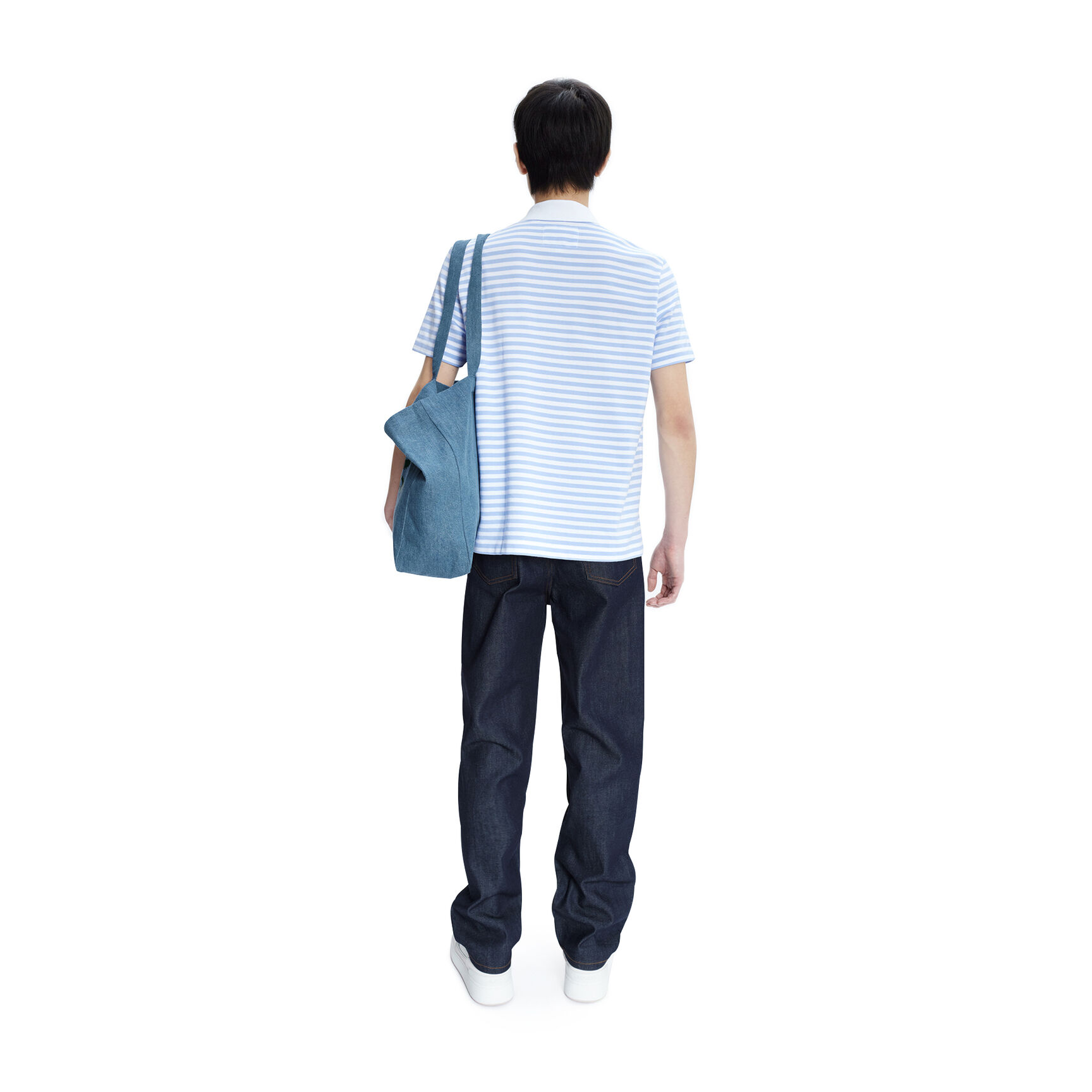 بنطال جينز بخصر منخفض للجنسين مجموعة Lacoste x A.P.C. بنطال جينز بخصر منخفض للجنسين مجموعة Lacoste x A.P.C.