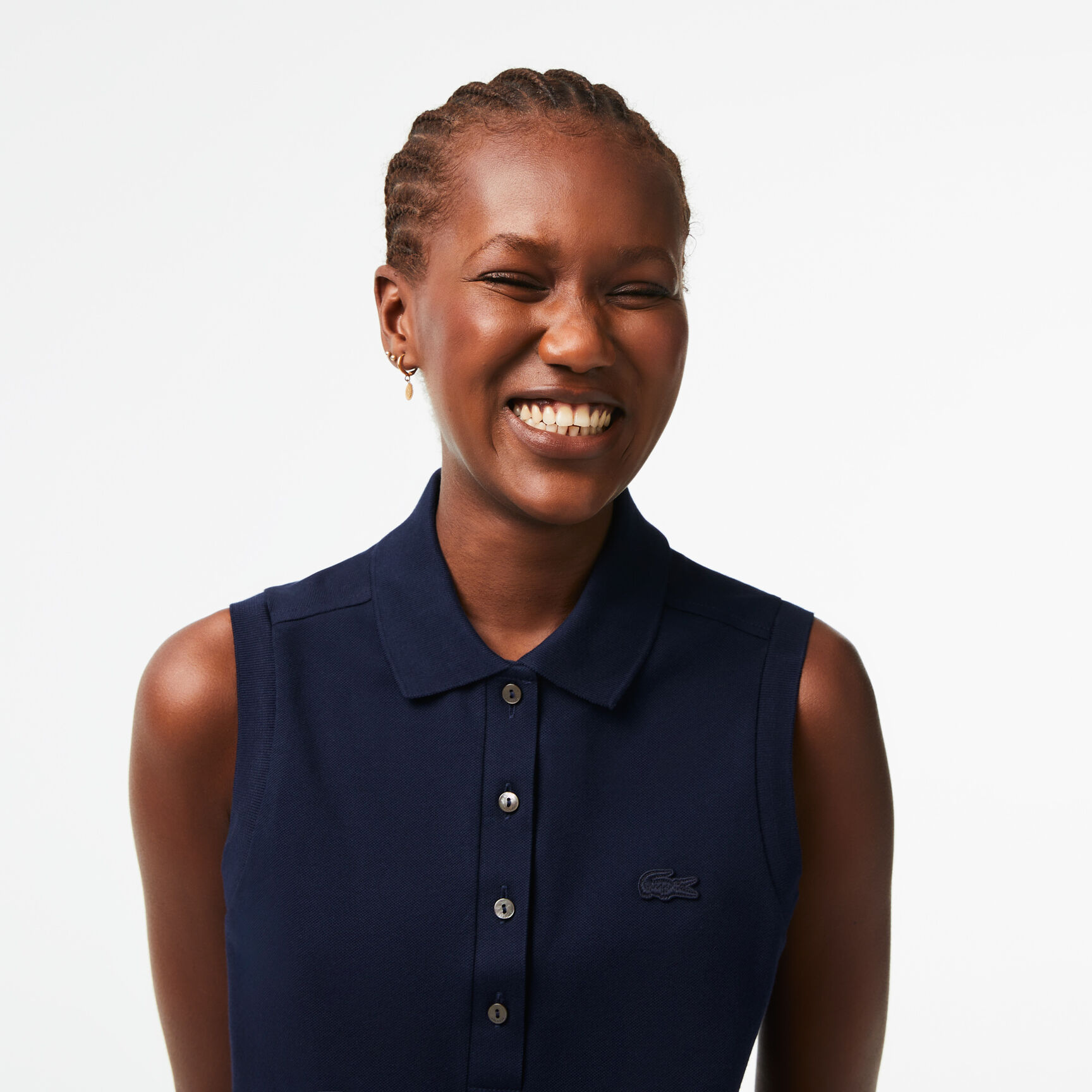 قميص بولو مطاطي بدون أكمام L.12.D بقصة ضيقة قميص بولو مطاطي بدون أكمام L.12.D بقصة ضيقة