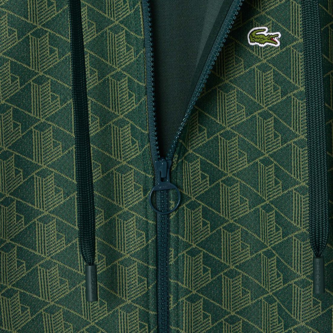 Jacquard Monogram Hoodie Monogram Jacquard Zip Front Hoodie - SF7606-00-ICL