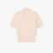 lacoste regular fit open neck badge accent knit polo shirt