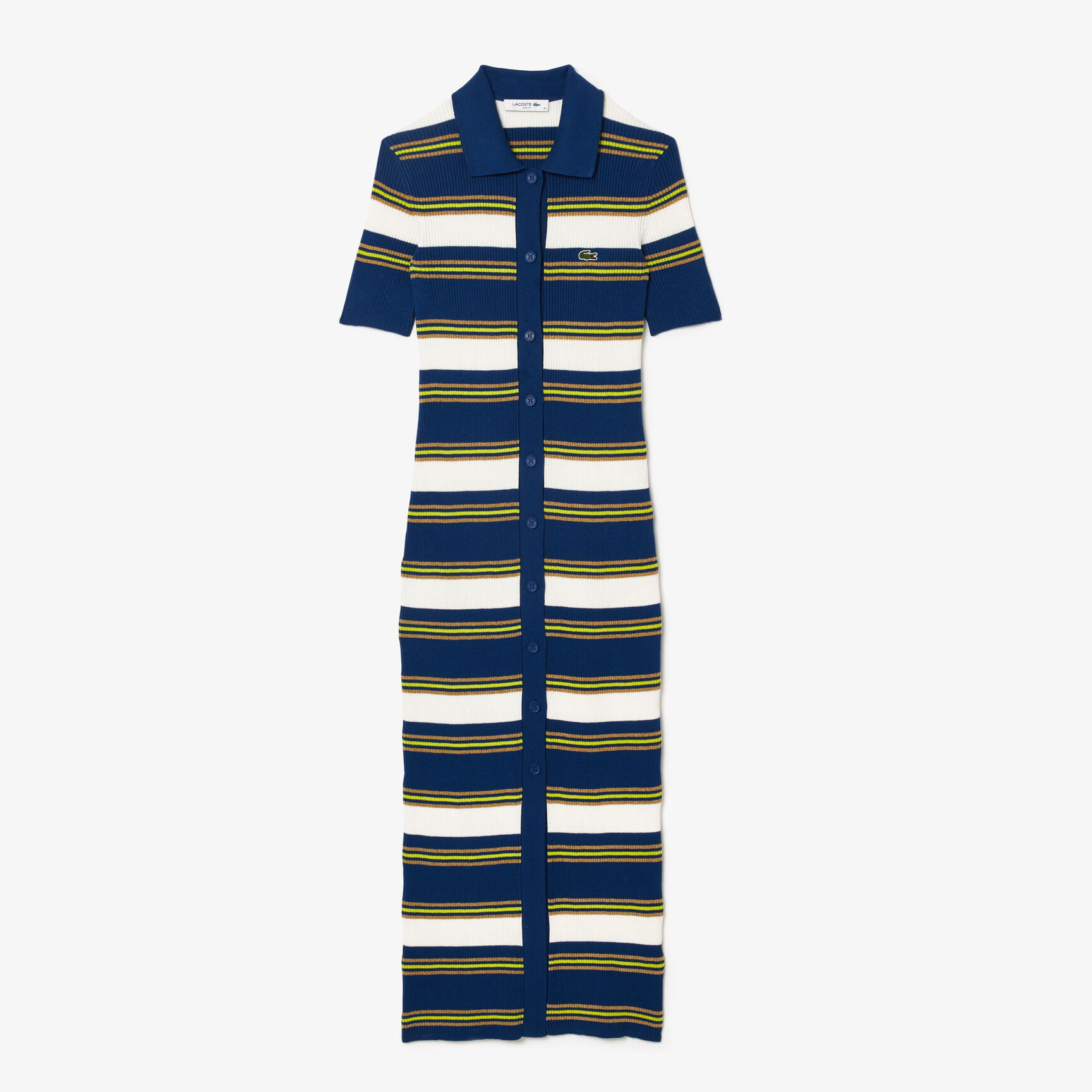 Striped Rib Knit Shirt Dress - EF2554-00-ICZ