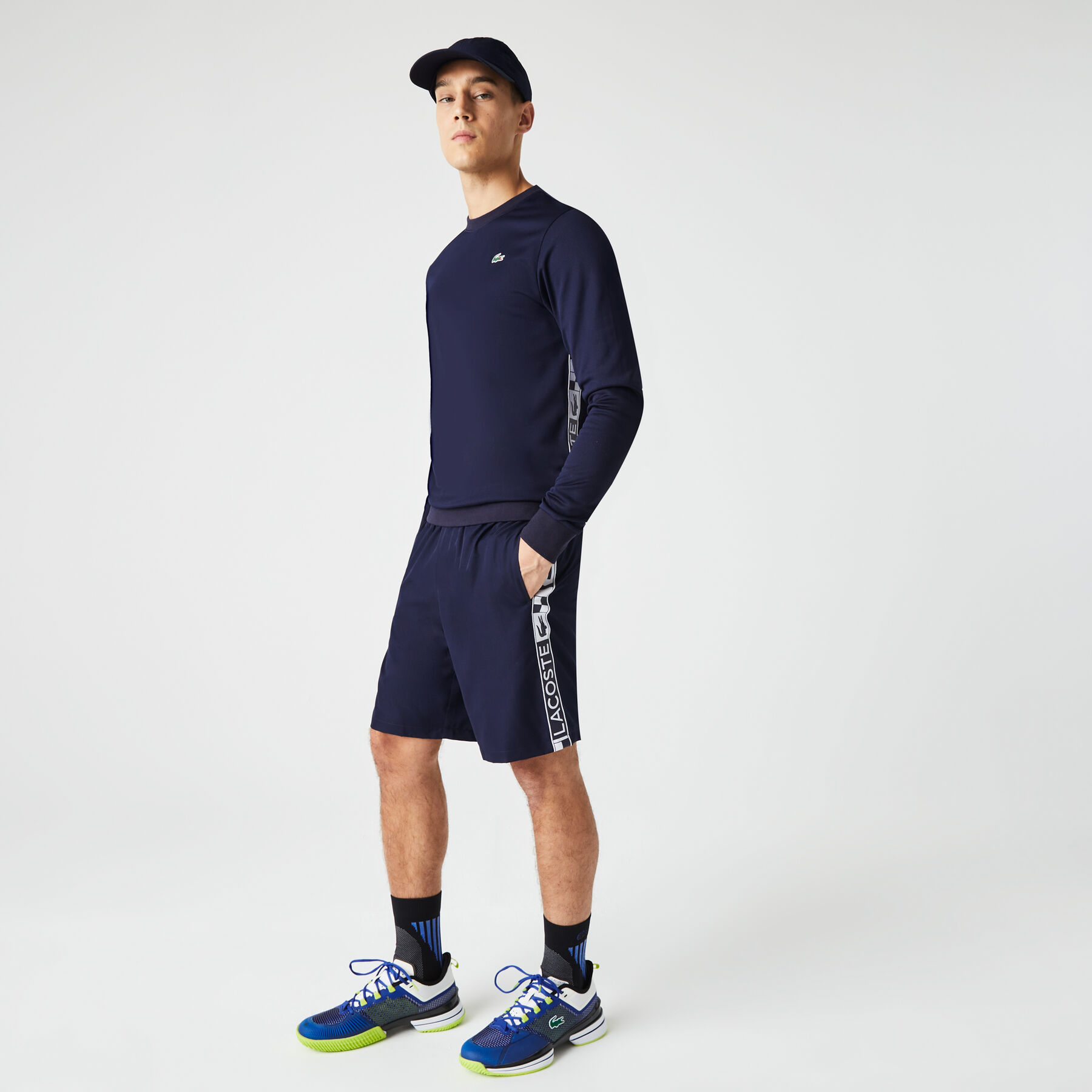 لاكوست شورت تنس تفتا للرجال مجموعة lacoste sport
