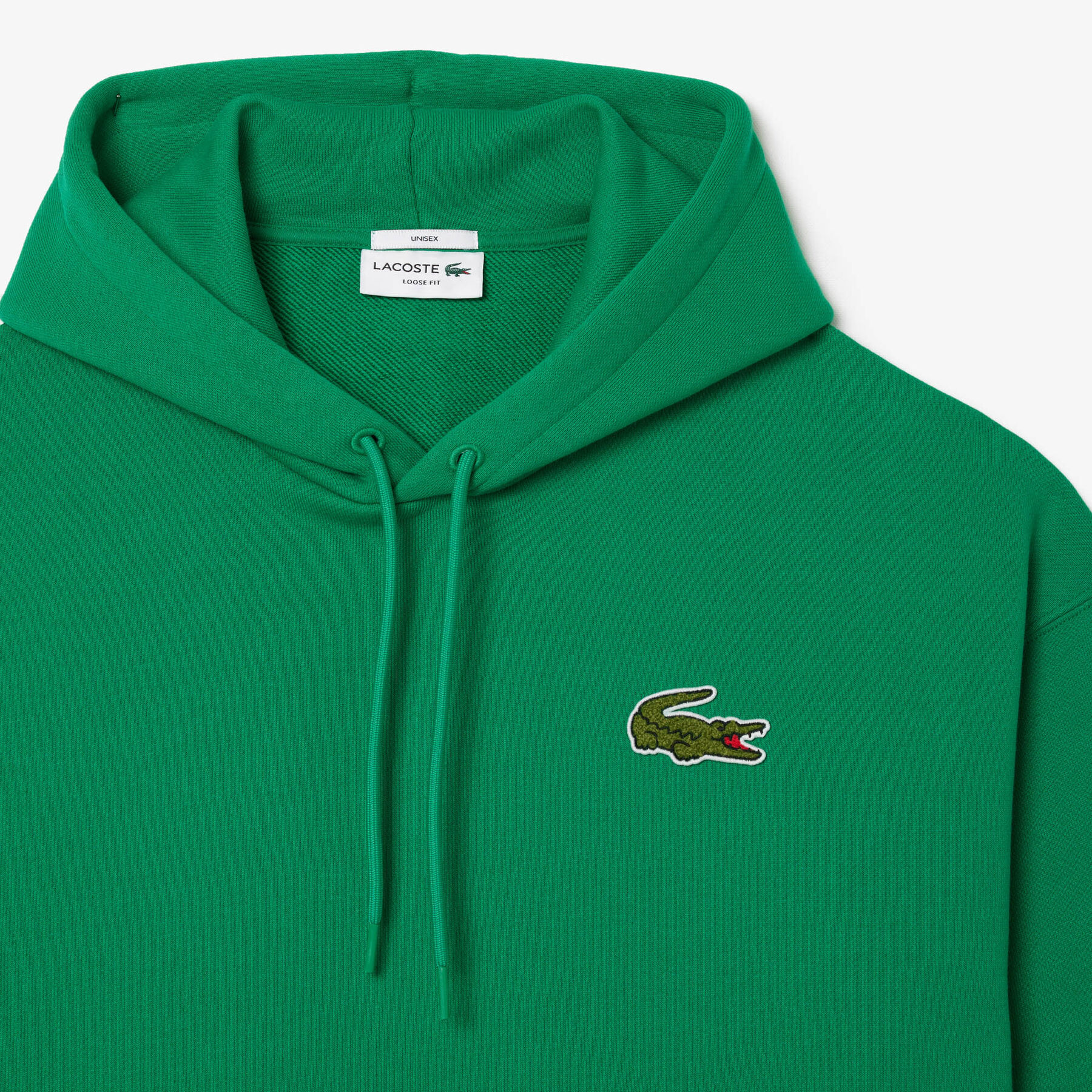 Loose Fit Badge Accent Hoodie lacoste loose fit badge accent hoodie