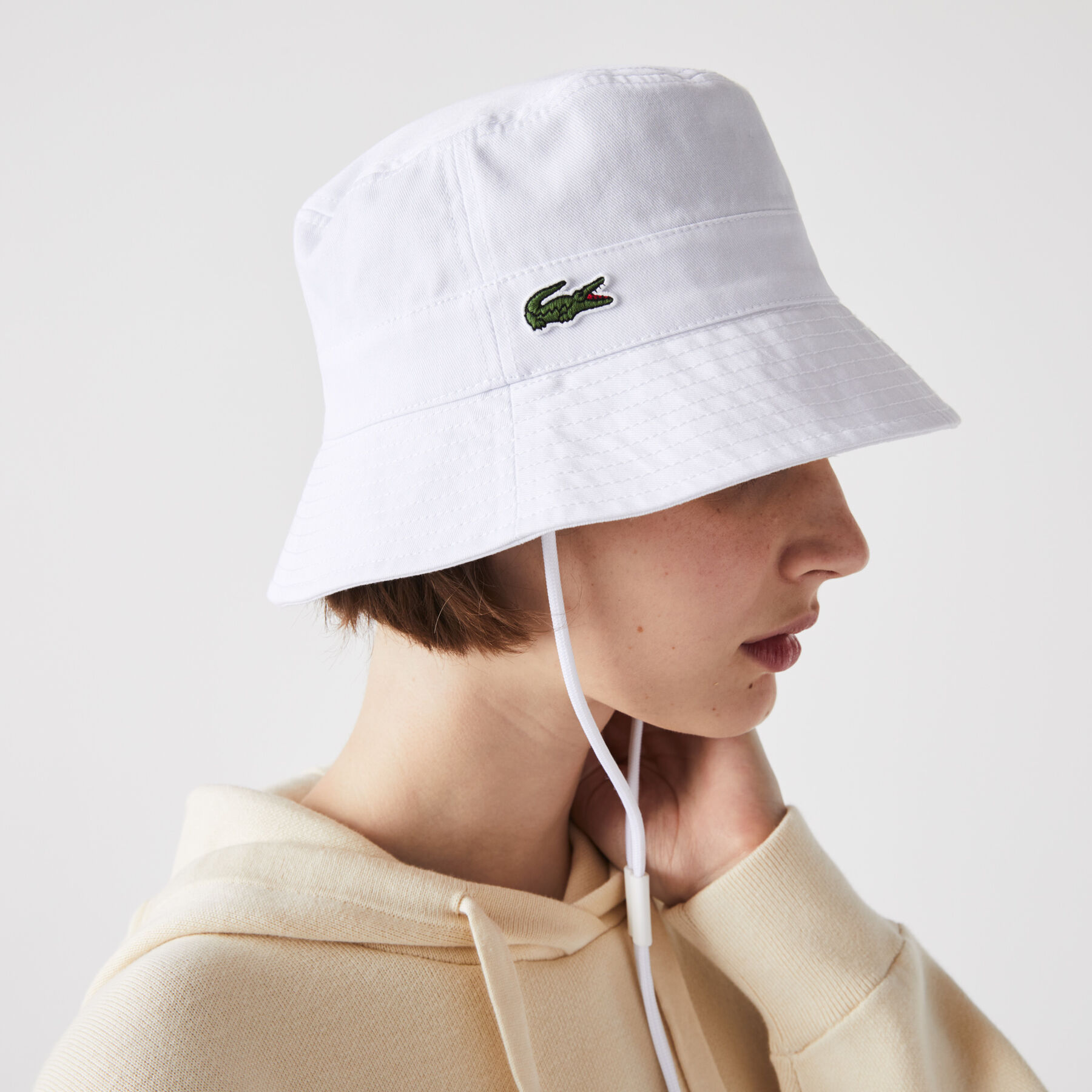 lacoste women s drawstring cotton bob