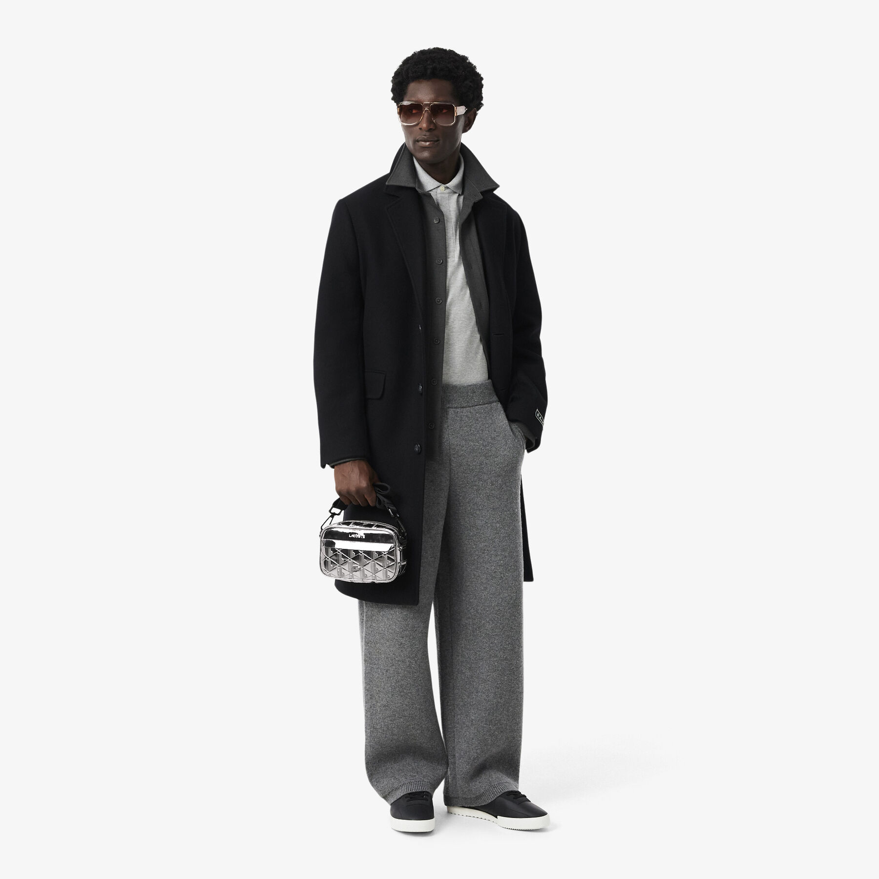 Small The Blend Silver Reporter Bag lacoste small the blend silver reporter bag