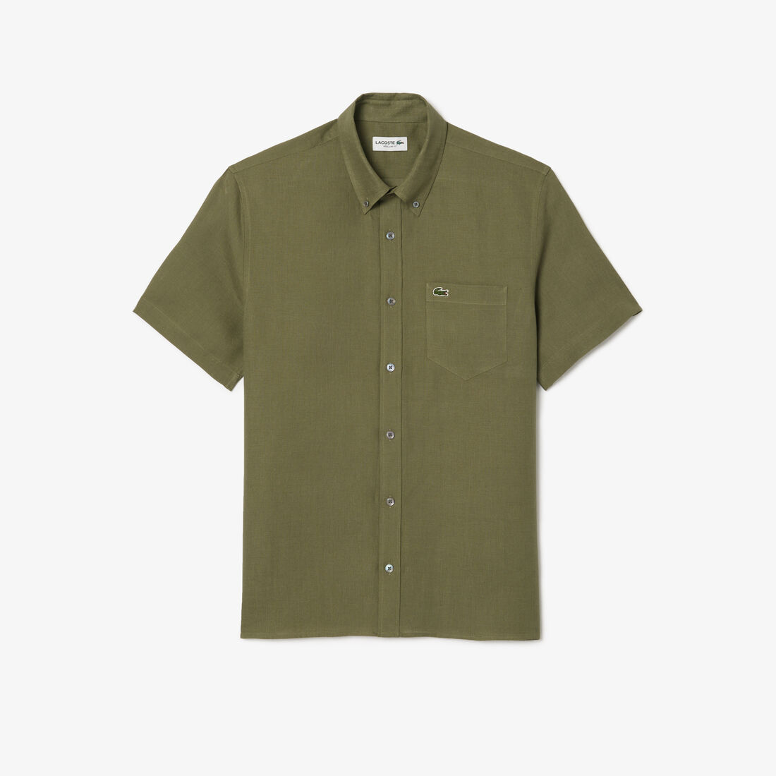 قميص كتان بأكمام قصيرة Men's Lacoste Short Sleeve Linen Shirt - CH5699-00-316