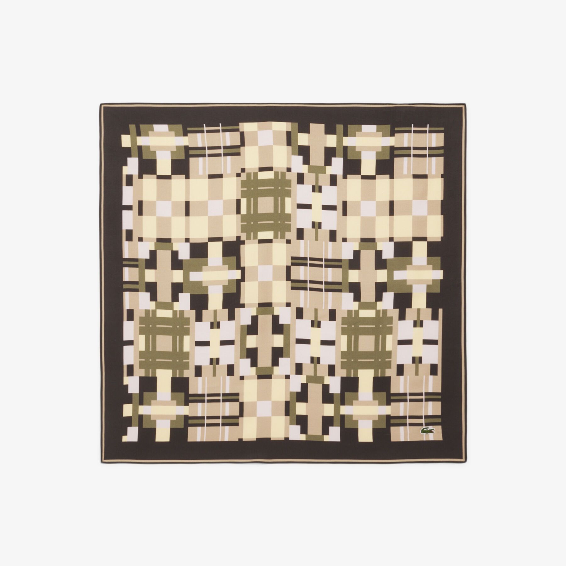 lacoste geometric pattern scarf