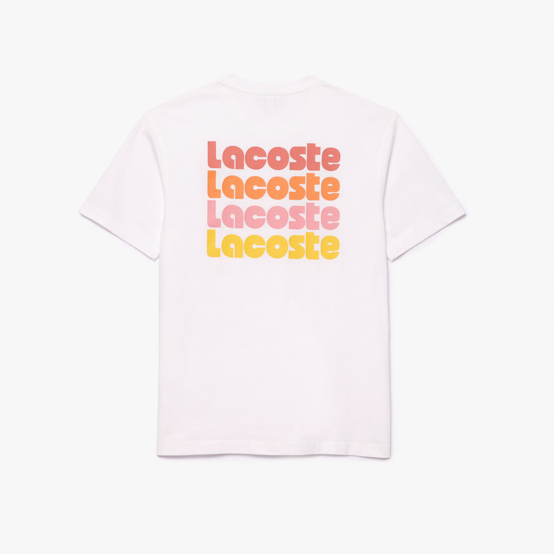 Washed Effect Ombré Lacoste Print T-shirt Washed Effect Ombré Lacoste Print T-shirt - TH7544-00-001