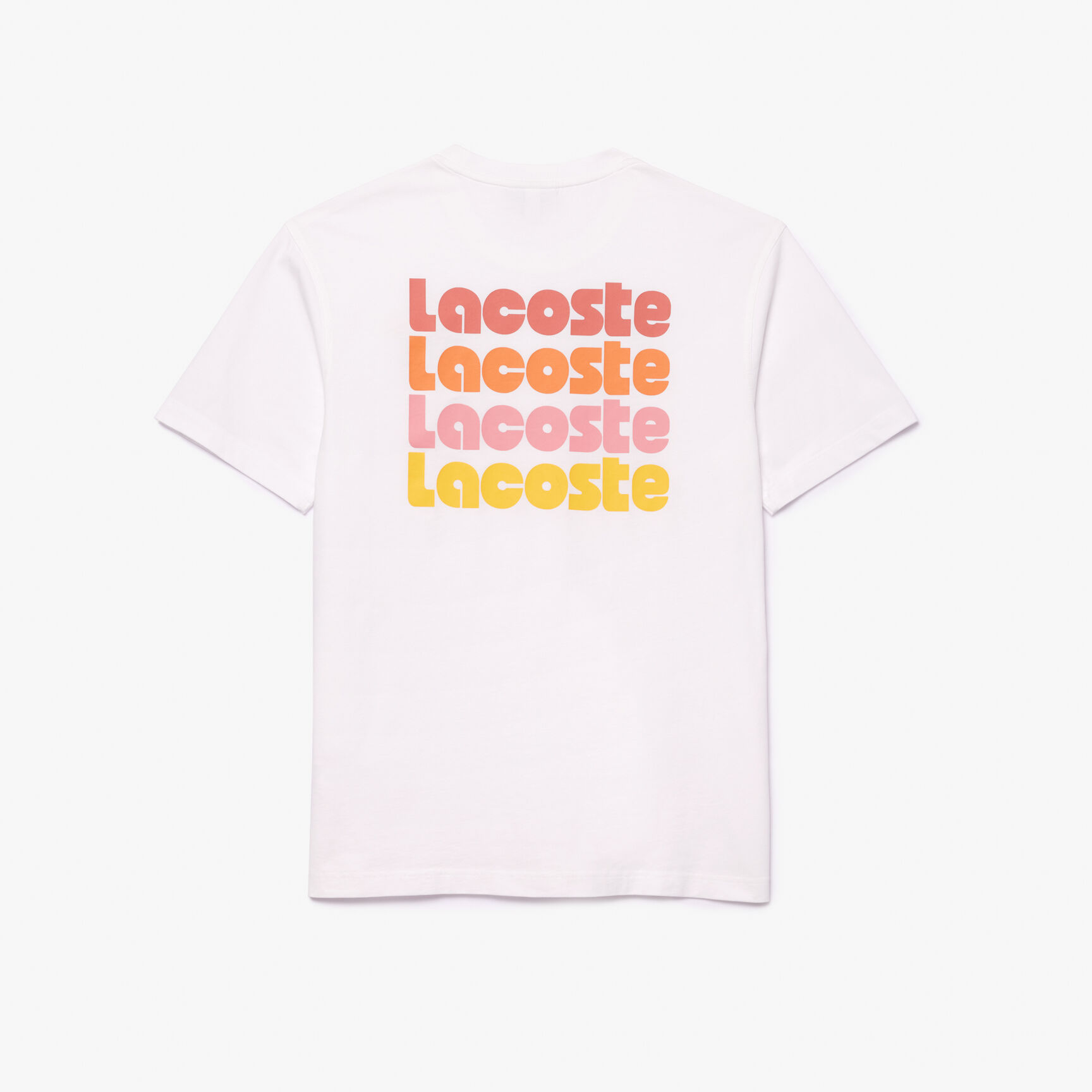 Washed Effect Ombré Lacoste Print T-shirt Washed Effect Ombré Lacoste Print T-shirt - TH7544-00-001