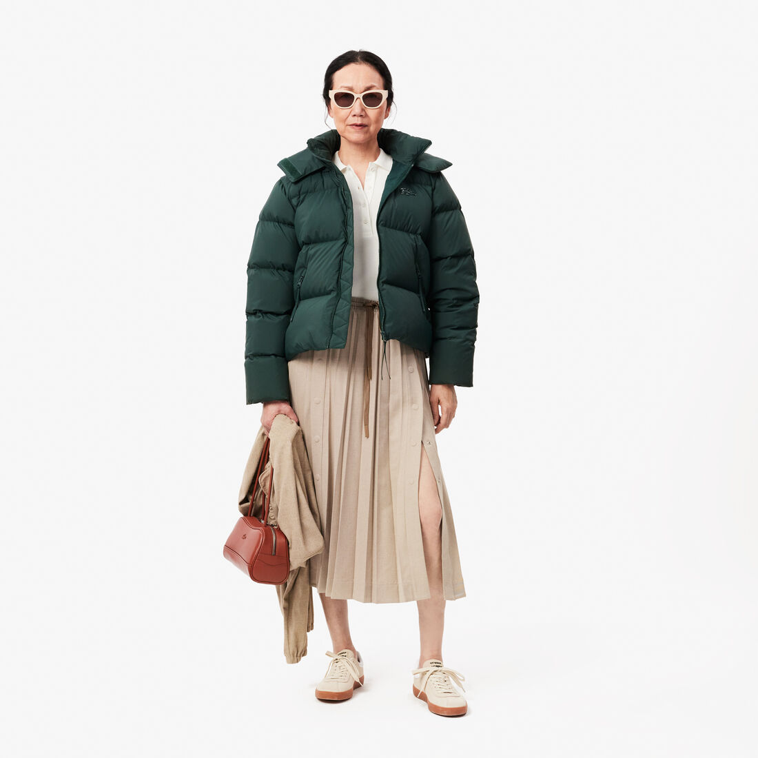 تنورة الفانيلا طويلة مطوي Long Pleated Flannel Skirt - JF4187-00-ICC