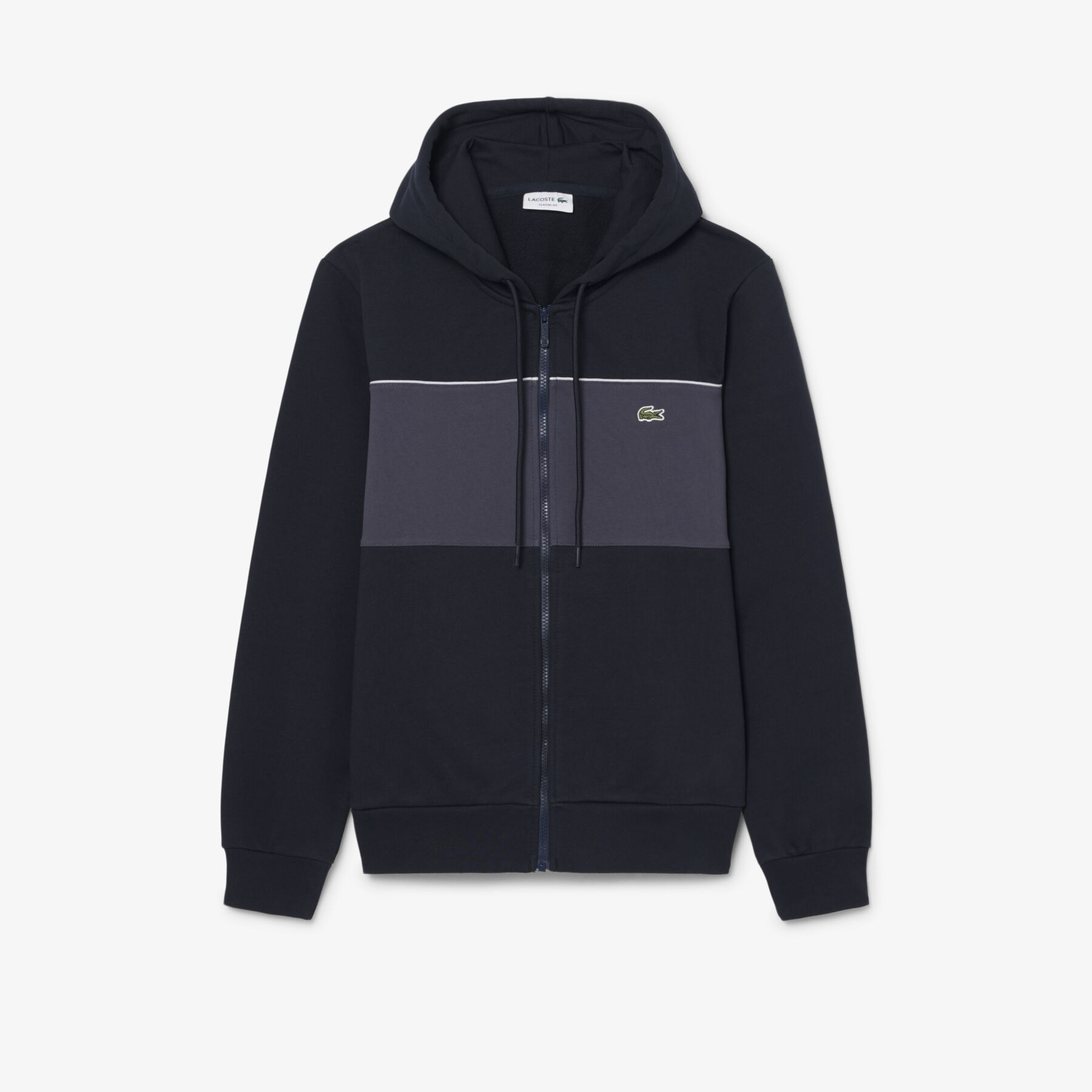 هودي بسحاب بألوان متداخلة Colour-Block Zipped Hoodie - SH0892-00-4CI
