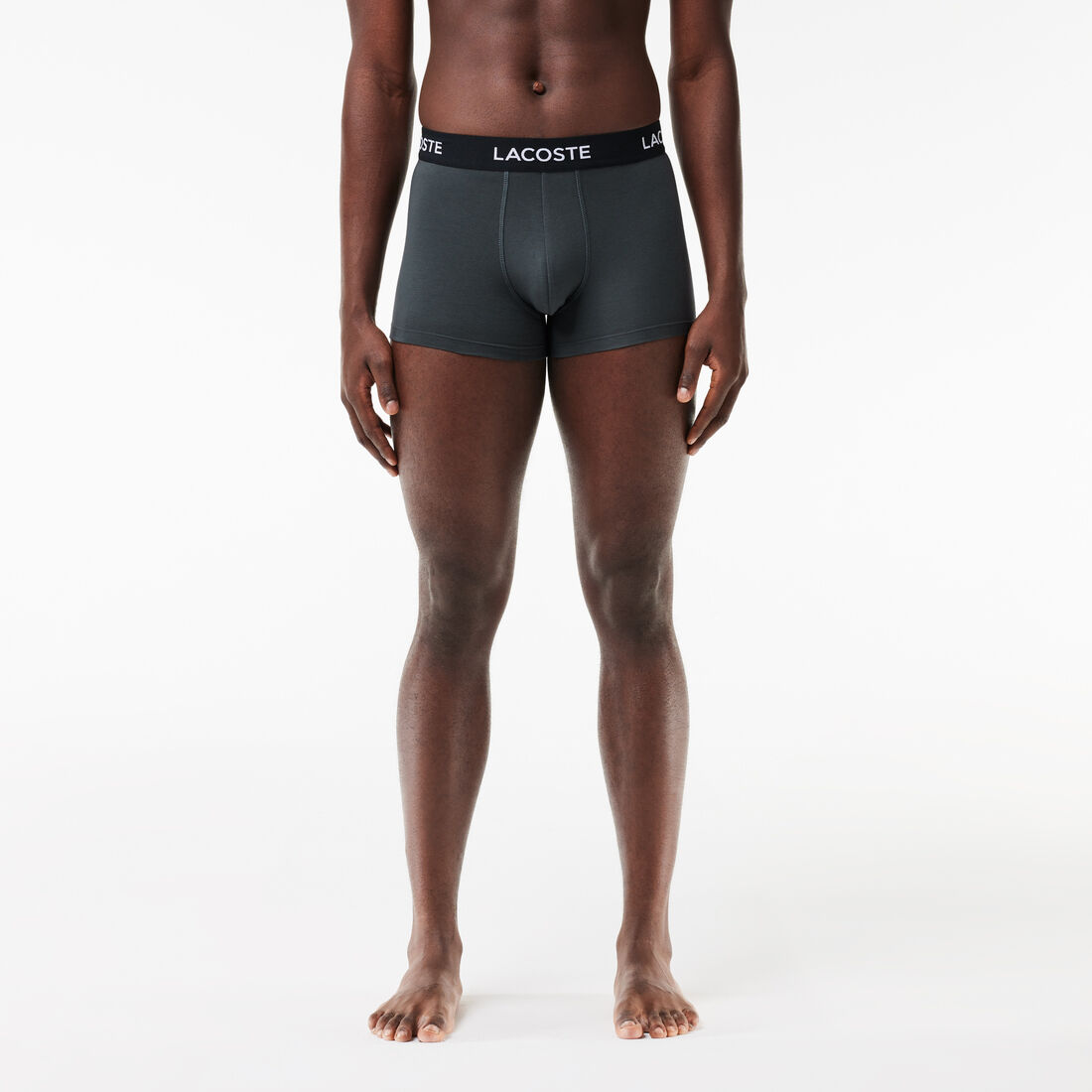 طقم بوكسر لاكوست قطن مطاطي للرجال، 5 قطع Men's 5-pack Lacoste Stretch Cotton Trunks - 5H5203-00-XB4