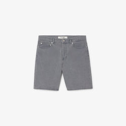 lacoste washed effect dyed denim bermuda shorts