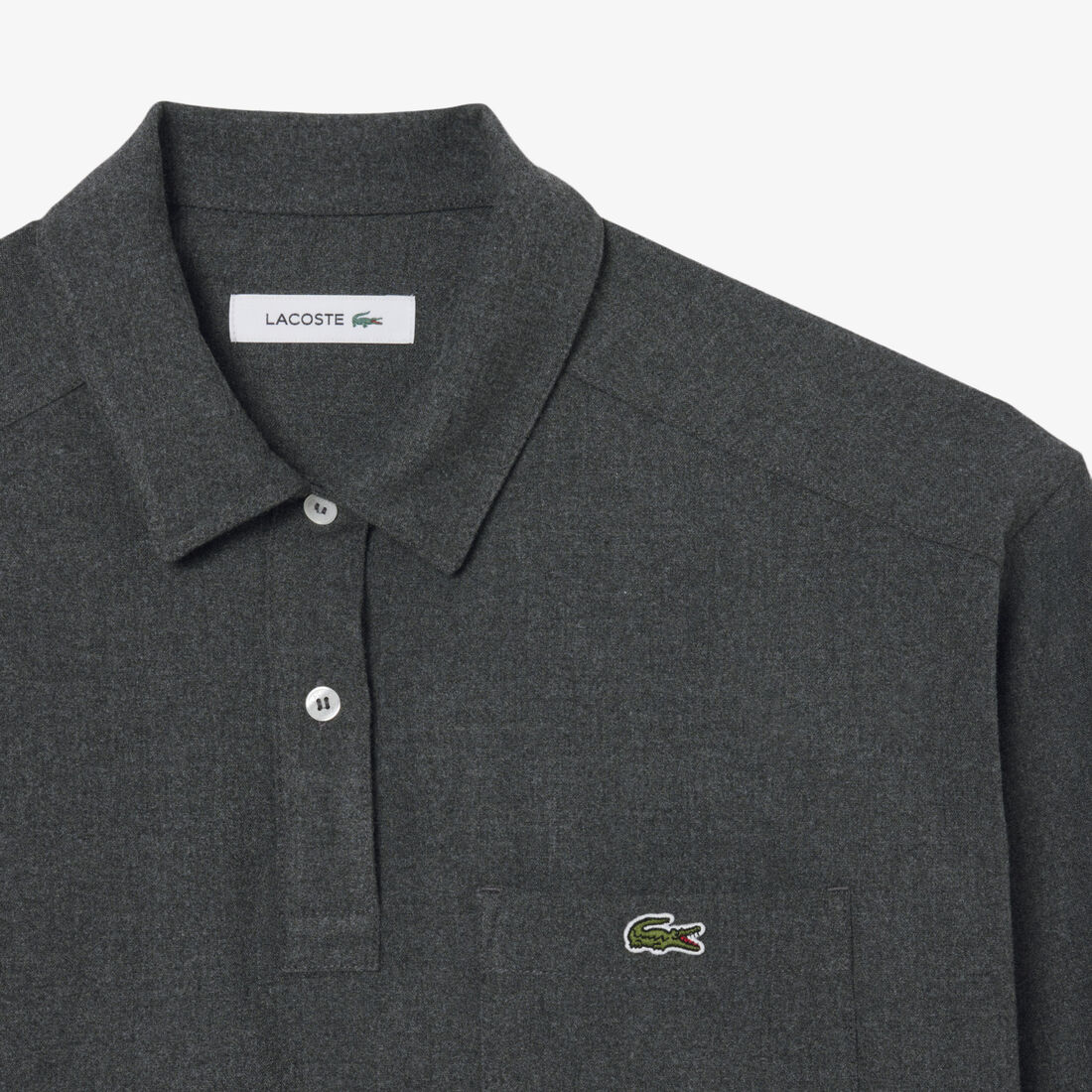 قميص فلانيل واسع بقصة بولو Oversized Polo Style Flannel Shirt - CF5440-00-050