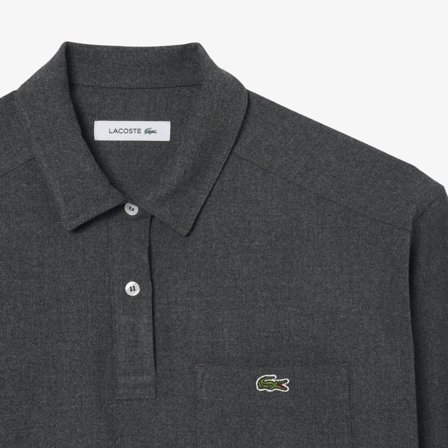 Oversized Polo Style Flannel Shirt lacoste oversized polo style flannel shirt