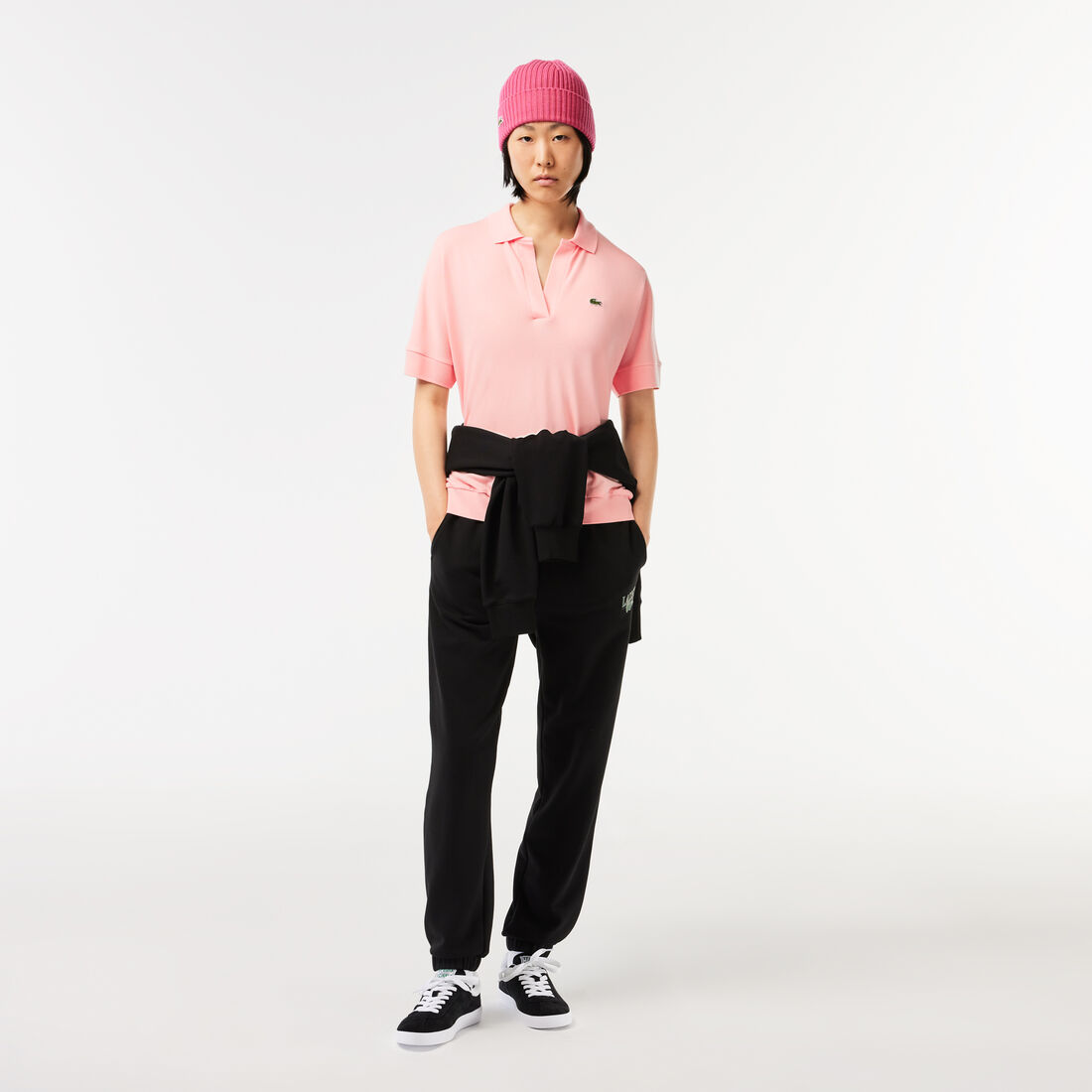 Open Neck Fluid Pique Polo Shirt Women's Lacoste Flowy Pique Polo Shirt - PF0504-00-SFI