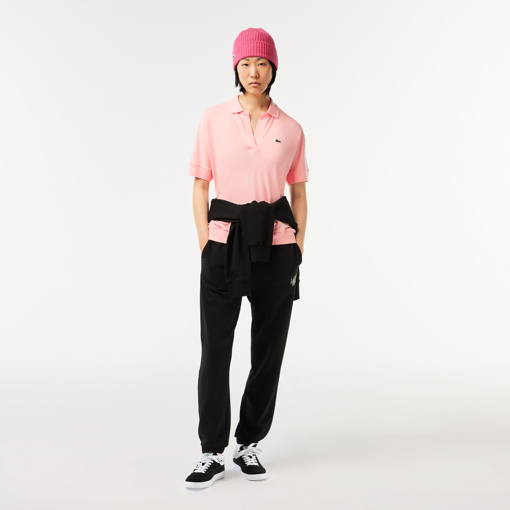 Open Neck Fluid Pique Polo Shirt Women's Lacoste Flowy Pique Polo Shirt - PF0504-00-SFI